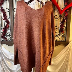 Maurices V-Neck Sweater in Rich Brown